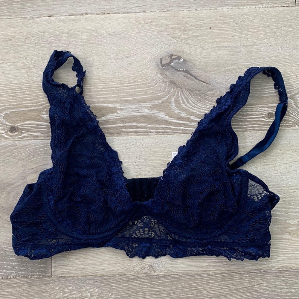 Dark Blue Underwire Bralette